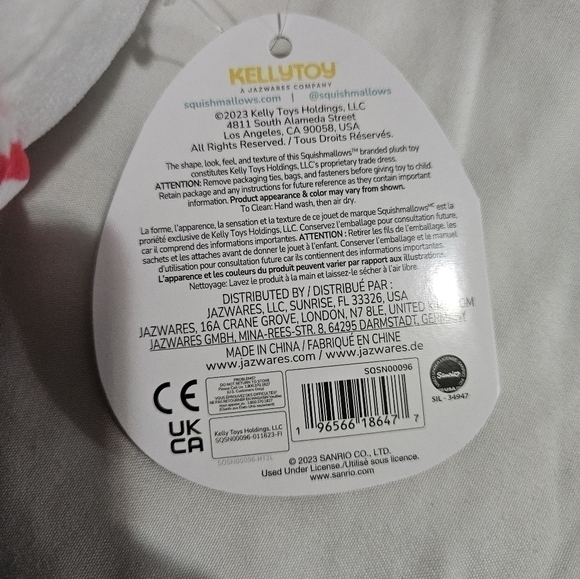 Hello Kitty Squishmallow 6-Inch Plush Toy New - Picture 6 of 9